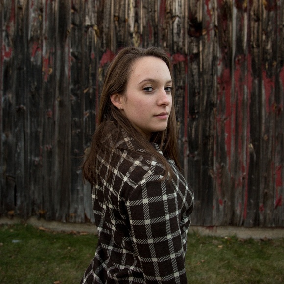 Brown Plaid Dress - Size 10 (Vintage) - Picture 2 of 4